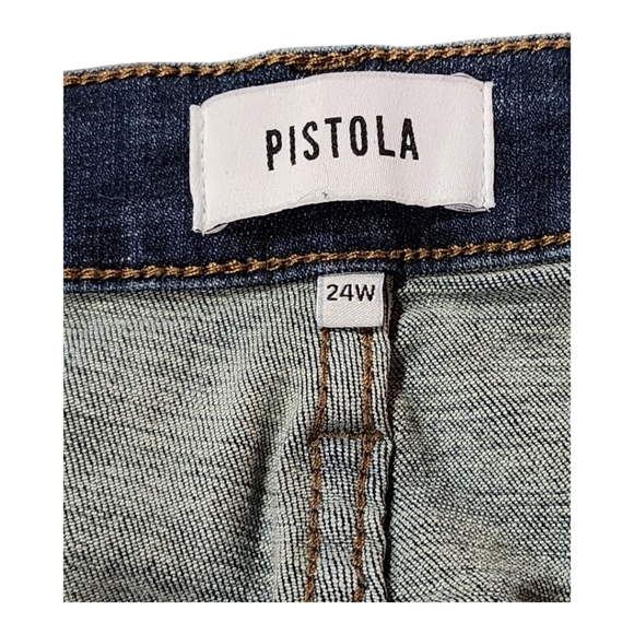 Pistola Dark Wash Stretch Denim Jeans Size 24W Slim Fit Comfortable Mid-Rise - Picture 3 of 4